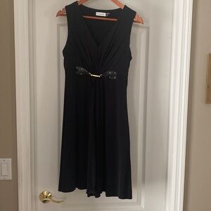 Calvin Klein Black fit and flare dress size 6